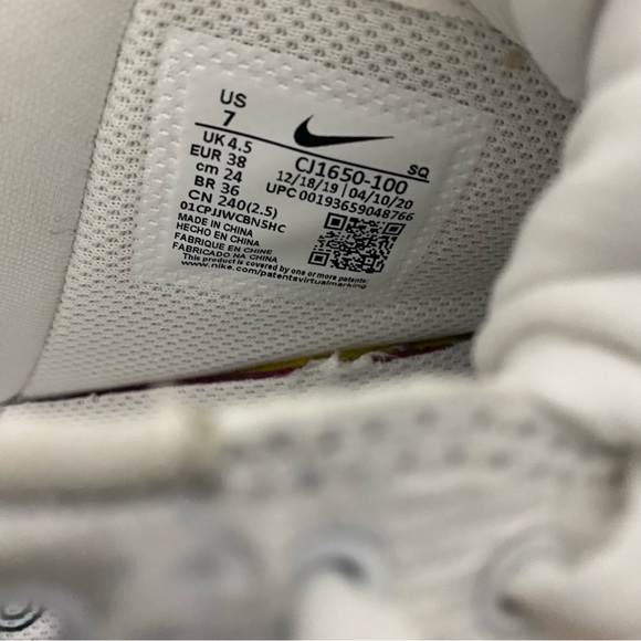 Women’s Air Force 1 ‘07 LX Low Tear Away Nike White/Multi Color Size 7 Unisex - Picture 12 of 16